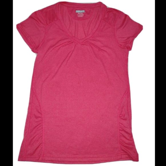Women's Kirkland Signature Pink Short Sleeved V-Neck T-Shirt - Picture 8 of 10